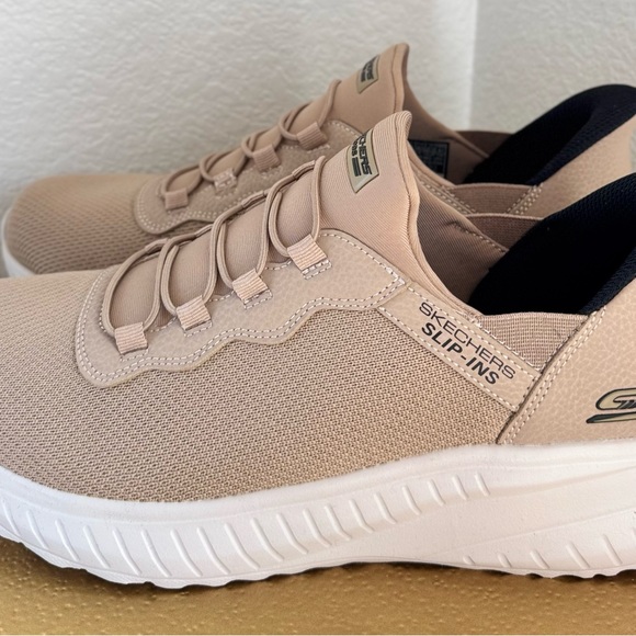 SKECHERS Men's Slip-ins Sport Squad Chaos - Daily Hype Sneakers . Beige . Size 9 - Picture 5 of 9